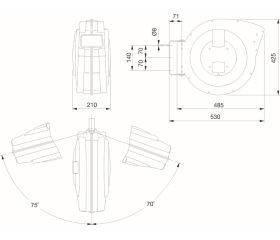 Enrolladores de manguera con soporte de acero que gira 145° | BPHRC1020/1316