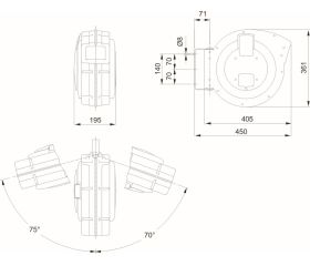 Enrolladores de manguera con soporte de acero que gira 145° y adaptador de control de velocidad opcional | BPHRC815/1015