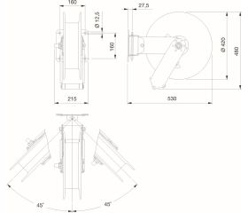 Enrolladores de manguera con base que gira 90° | BPHRO1315