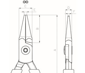 Alicates de boca redonda compactos con mangos de PVC naranjas | C3530
