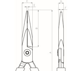 Alicates de boca semirredonda compactos con mangos de PVC naranjas | C3830/C3840