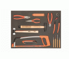 Juego de herramientas variadas de corte y golpeo y de alicates en bandeja de foam 3/3 Fit&Go (16&nbsp;piezas) | FF1A154