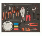 Juego de alicates, llaves acodadas, plato magnético y herramientas de recogida en bandeja de foam 3/3 Fit&Go (23&nbsp;piezas) | FF1A167
