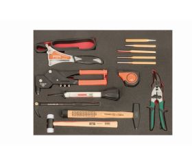 Juego de herramientas de corte, limas y destornilladores a golpe en bandeja de foam 3/3 Fit&Go (13 piezas) | FF1A169