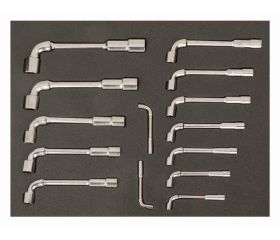 Juego de llaves de tubo métricas de dos bocas en bandeja de foam 3/3 Fit&Go (14 piezas) | FF1A170