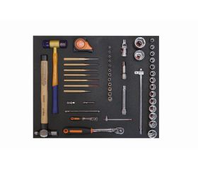 Composición en 3 foams de herramientas para automoción (140 piezas) | FF1ASET-AUTO3