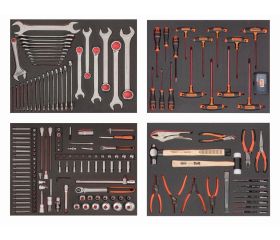 Composición en 4 foams de herramientas para automoción (177 piezas) | FF1ASET-AUTO6
