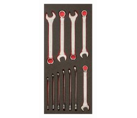 Juego de llaves combinadas en bandeja de foam 1/3 Fit&Go (11 piezas, blíster) | FF1E3009EH