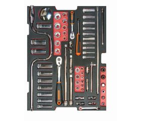 Juego de vasos en bandeja de foam para maletas rígidas 