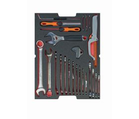 Juego de llaves y limas en bandeja de foam para maletas rígidas 