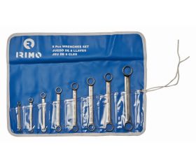 Juego de llaves acodadas de dos bocas, en estuche, 8 piezas | 021221