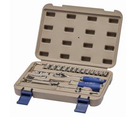 Juego de vasos y puntas hexagonales de 1/4