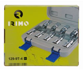 Juegos de 9 vasos con punta Torx® de 1/2