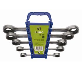 Juego de llaves de estrella dobles a carraca, 5 piezas | 18D-5-H