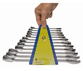 Juego de 12 llaves combinadas con soporte | 25-12-H