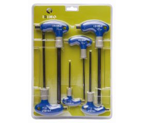 Juego de destornilladores mango en T hexagonales con bola, 6 piezas | 42B-6-B