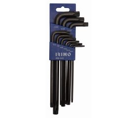Juego 9 llaves tipo allen pavonadas Torx® inviolables