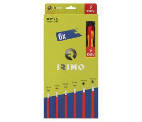 Juego de destornilladores ranurados y Phillips aislados, 6 piezas | 459V-6-C