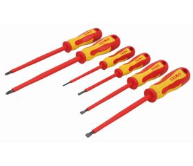 Juego de destornilladores ranurados y Phillips aislados, 6 piezas | 459V-6-C