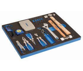 Herramientas de golpeo, alicates y puntas en bandejas de foam 3/3 (85 piezas) | IFF1A002