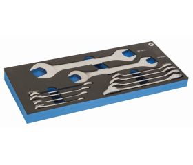 Llaves fijas de dos bocas en bandeja de foam 1/3 (10 piezas) | IFF1E003