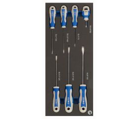 Destornilladores rectos y ranurados en bandeja de foam 1/3 (7 piezas) | IFF1E007