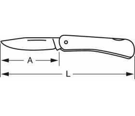 Navajas para poda arqueadas y plegables, con mango de acero inoxidable | K-AP-1