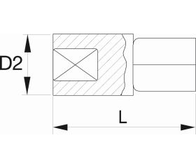 Adaptador de accionamiento cuadrado de 1,1/2