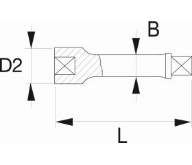 Extensiones fosfatadas con cuadrado de 3/4