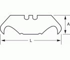 Hojas de gancho trapezoidales para cutters SQZ150003 | SQZ150003-HSBL