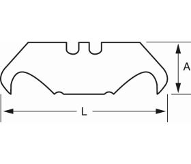 Hojas de gancho trapezoidales para cúteres (5 piezas/dispensador) | KBGH-5P-DISPEN