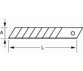 Hojas seccionables para cutters de 9 mm - 10 unidades/dispensador | KSBG09-10DISPEN