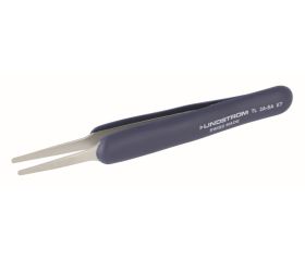 Pinzas ergonómicas de acero inoxidable ESD estilo 2A con puntas redondas, planas y muy finas | TL 2A-SA-ET