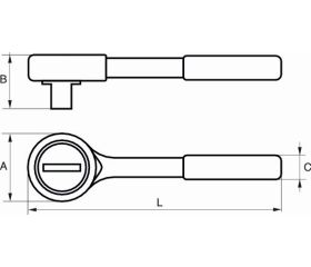 Llaves de carraca reversible antichispa de cobre berilio | NSB242