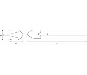 Palas de punta redonda antichispa de aluminio bronce | NS802