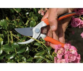 Tijeras de podar de una mano de corte deslizante con mangos de acero forjado y cabezal de corte estrecho | P5
