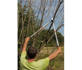 Tijeras de podar de dos manos de corte deslizante telescópicas, para expertos, de 40 mm y con mango bi-componente | PG-19