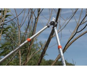 Tijeras de podar de dos manos de corte deslizante telescópicas, para expertos, de 40 mm y con mango bi-componente | PG-19