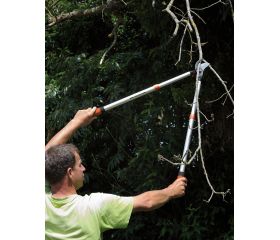Tijeras de podar de dos manos de corte deslizante telescópicas, para expertos, de 40 mm y con mango bi-componente | PG-19