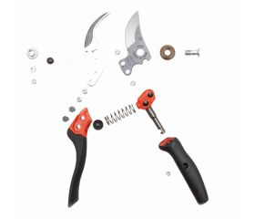 Tijeras de podar de una mano de corte deslizante ERGO™ con mango giratorio recubierto de elastómero | PXR