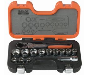 Juego de vasos pasantes con carraca de cabeza flexible/alargaderas | S140T