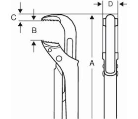 Llaves para tubos modelo sueco ERGO™ con lazo de seguridad | TAH1410-TAH1420