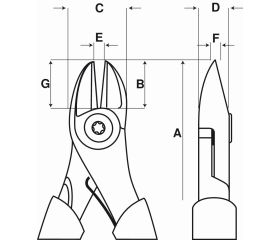 Alicates de corte diagonal ERGO™ con anillo de seguridad | TAH2101G