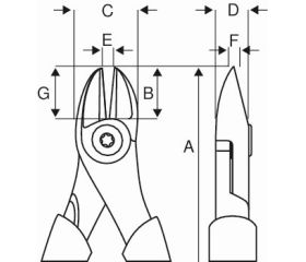Alicates de corte diagonal ERGO™ con mangos aislados y fosfatados | 2101S