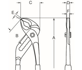 Tenacillas articuladas de ajuste rápido aisladas con mangos bi-componentes | 7224S