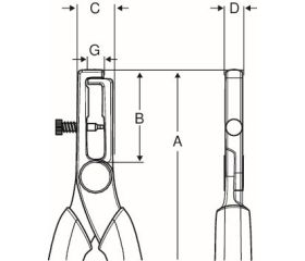 Alicates pelacables ERGO™ con anillo de seguridad | TAH2223G-150