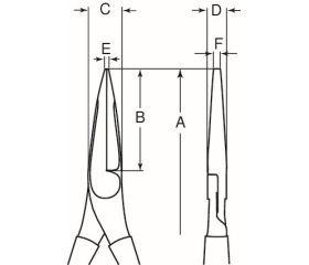 Alicates de boca plana largos aislados VDE | 2421V