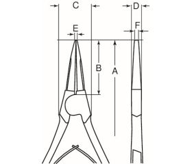 Alicates de arandelas ejes exteriores con acabado cromado niquelado y mangos recubiertos de PVC | 2465D