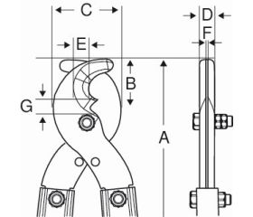 Cortacables con mangos pintados de epoxi para cables de cobre, aluminio y acero | 2720
