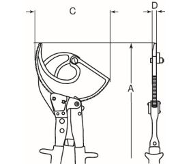 Cortacables con mangos recubiertos de PVC para cables de cobre y aluminio | 2804-2805